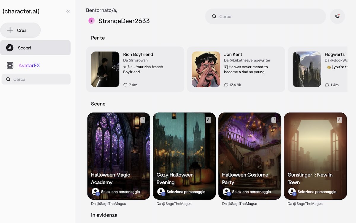 Character.AI: Cos’è e come si usano i personaggi virtuali